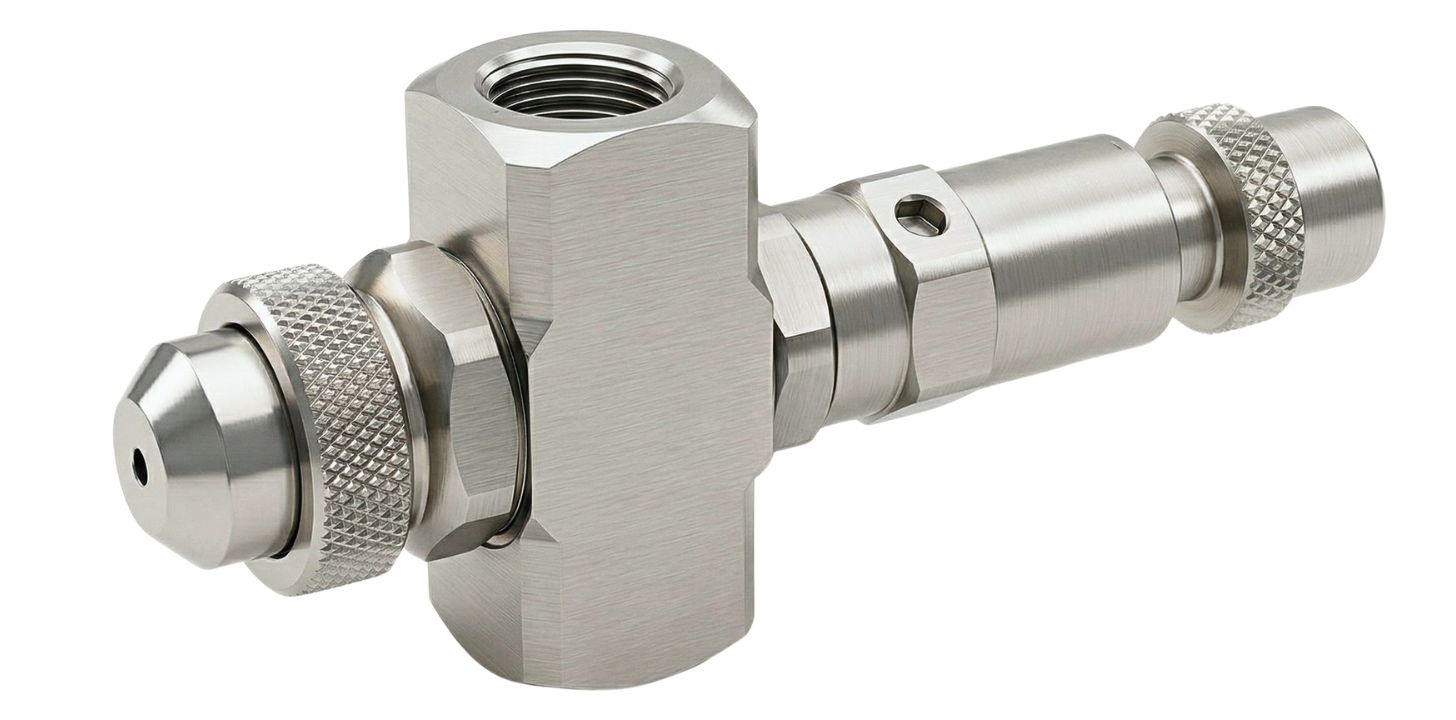 Drip-Free with Adjustable Valve Air Atomizing Nozzle